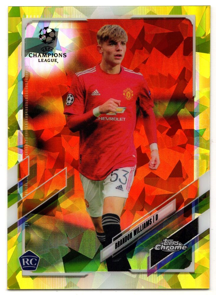 2020-21 Topps Chrome Sapphire BRANDON WILLIAMS Rookie Yellow Refractor /99 #64