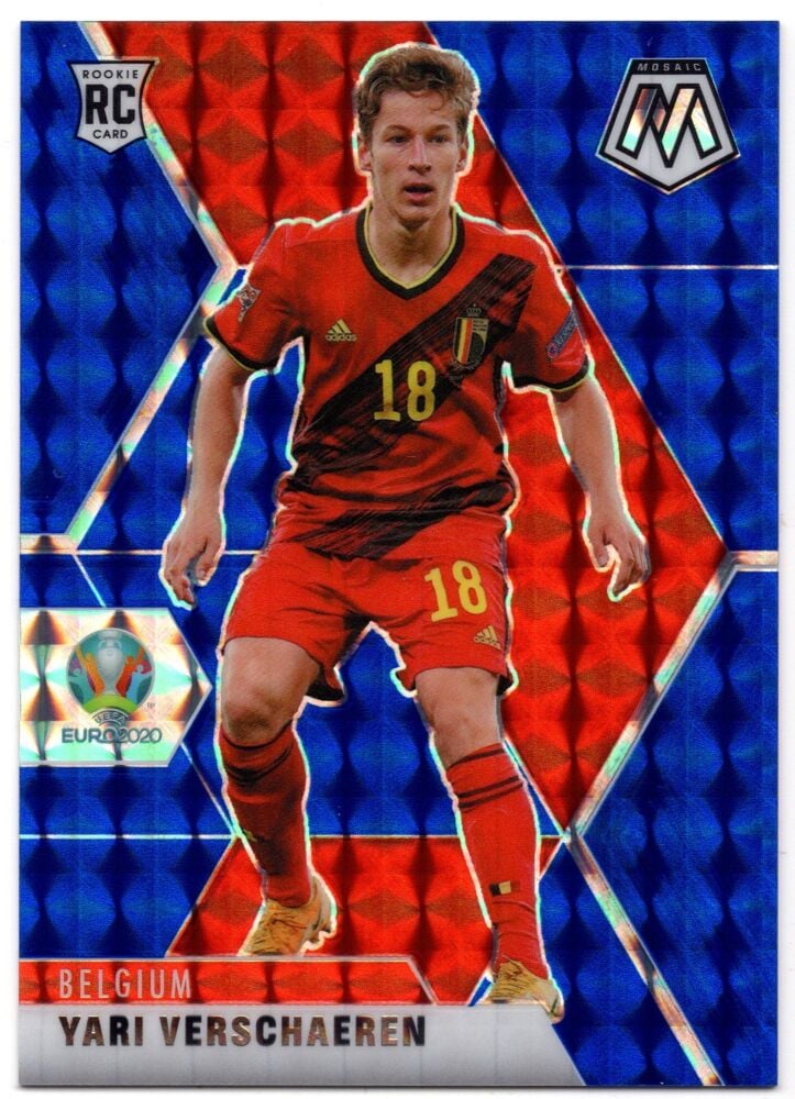 2021 Panini Mosaic Euros YARI VERSCHAEREN Rookie Blue Mosaic Prizm /99 #13