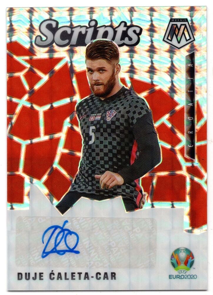 2021 Panini Mosaic Soccer DUJE CALETA-CAR Scripts Mosaic Prizm Autograph #SM-DCC