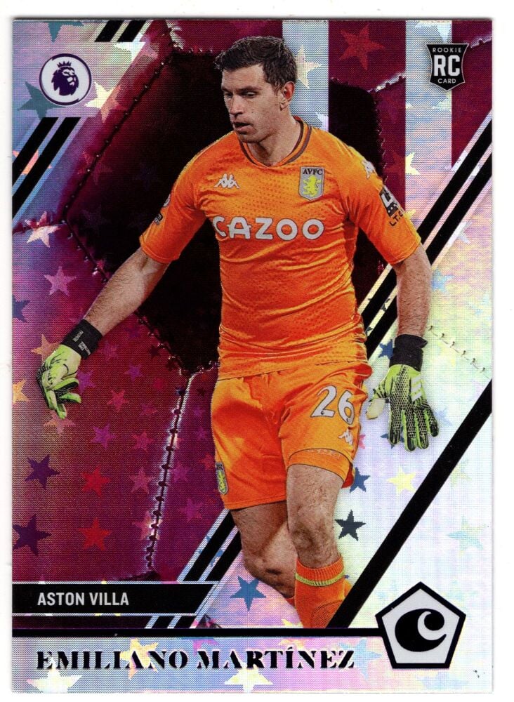 2020-21 Panini Chronicles Soccer EMILIANO MARTINEZ Rookie Purple Astro Holo #25