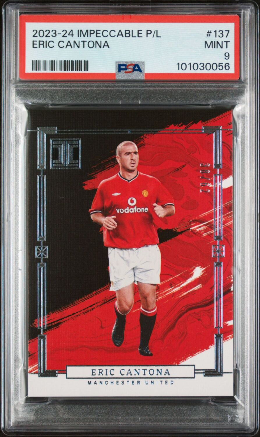 2023-24 Panini Impeccable Premier League ERIC CANTONA Base /62 #137 [PSA 9]