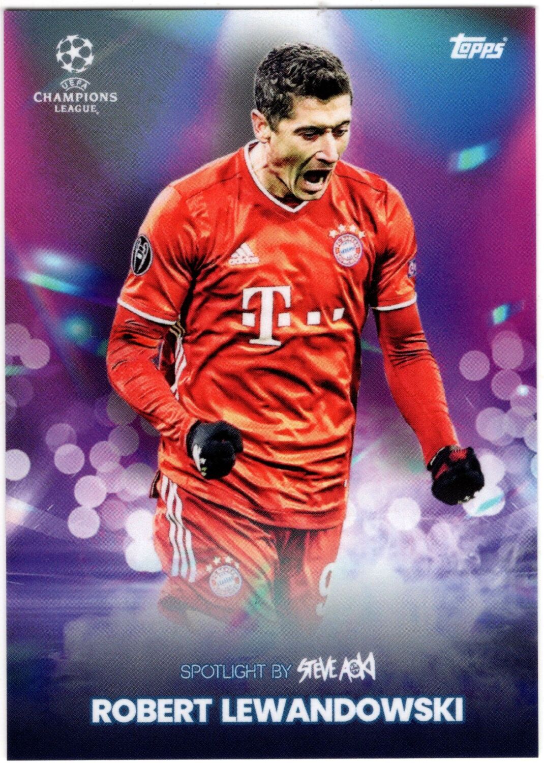 2021 Topps Steve Aoki Football Festival ROBERT LEWANDOWSKI Spotlight