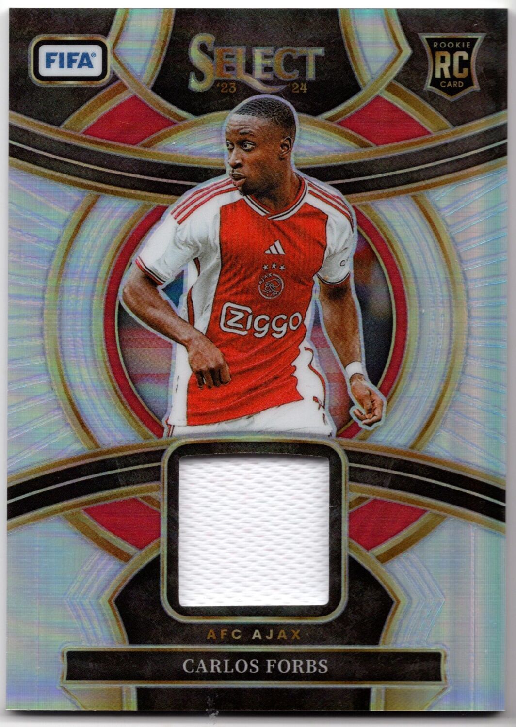 2023-24 Panini FIFA Select CARLOS FORBS Rookie Select Swatches Silver Prizm