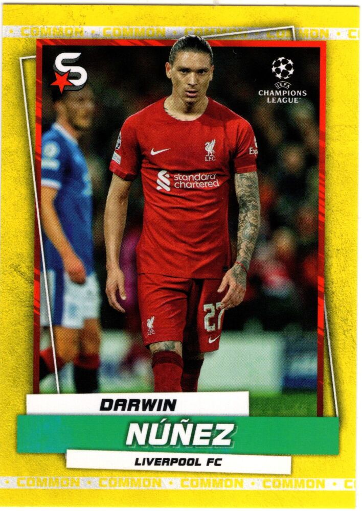 2022-23 Topps Superstars DARWIN NUNEZ In Action Yellow Parallel #20