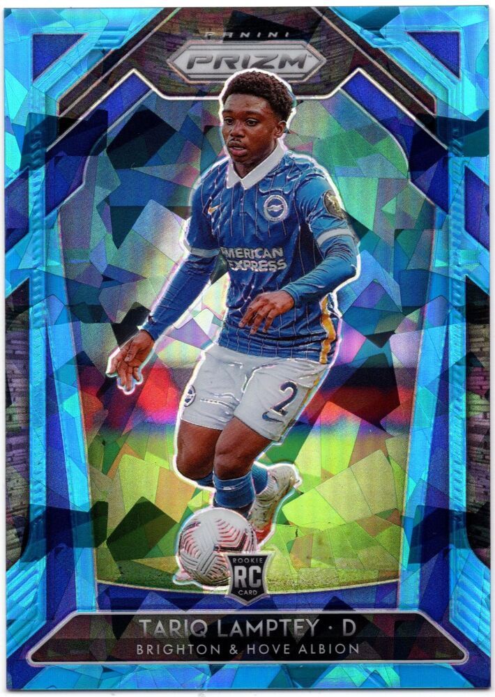 2020-21 Panini Prizm Premier League TARIQ LAMPTEY Rookie Blue Cracked Ice Prizm /75 #171