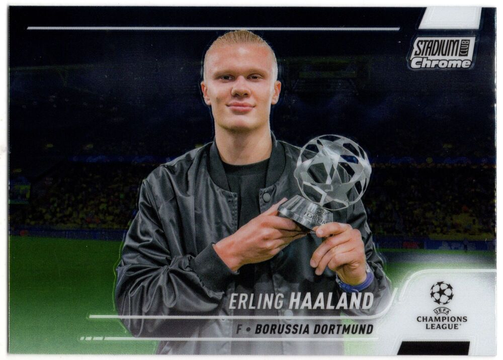 2021-22 Topps Stadium Club Chrome ERLING HAALAND Base Card #46