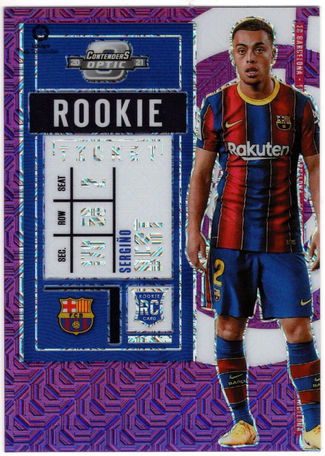 2020-21 Panini Chronicles Soccer SERGINO DEST Rookie Ticket Purple Mojo Pri