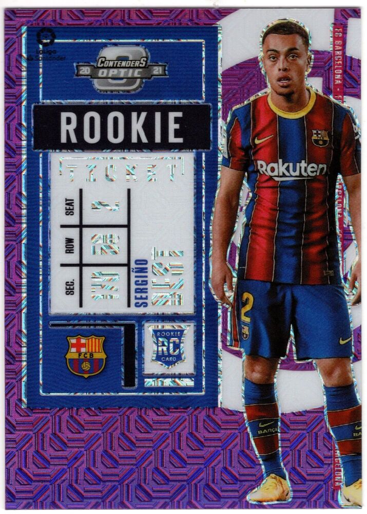 2020-21 Panini Chronicles Soccer SERGINO DEST Rookie Ticket Purple Mojo Prizm #6