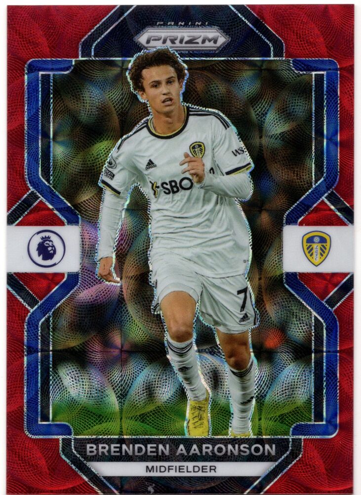 2022-23 Panini Prizm Premier League BRENDEN AARONSON Red Choice Prizm /30 #259