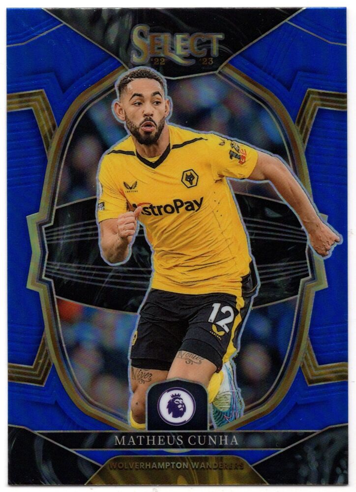 2022-23 Panini Select Premier League MATTHEUS CUNHA Terrace Level Blue Prizm #96