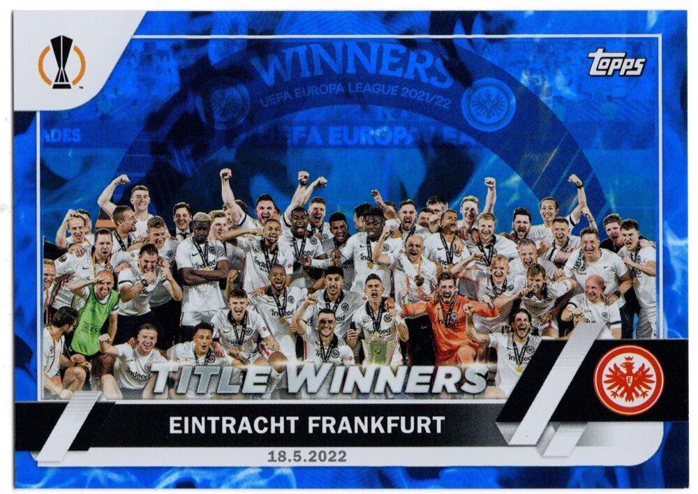 2022-23 Topps UEFA EINTRACHT FRANKFURT Title Winners Blue Inferno /125 #118