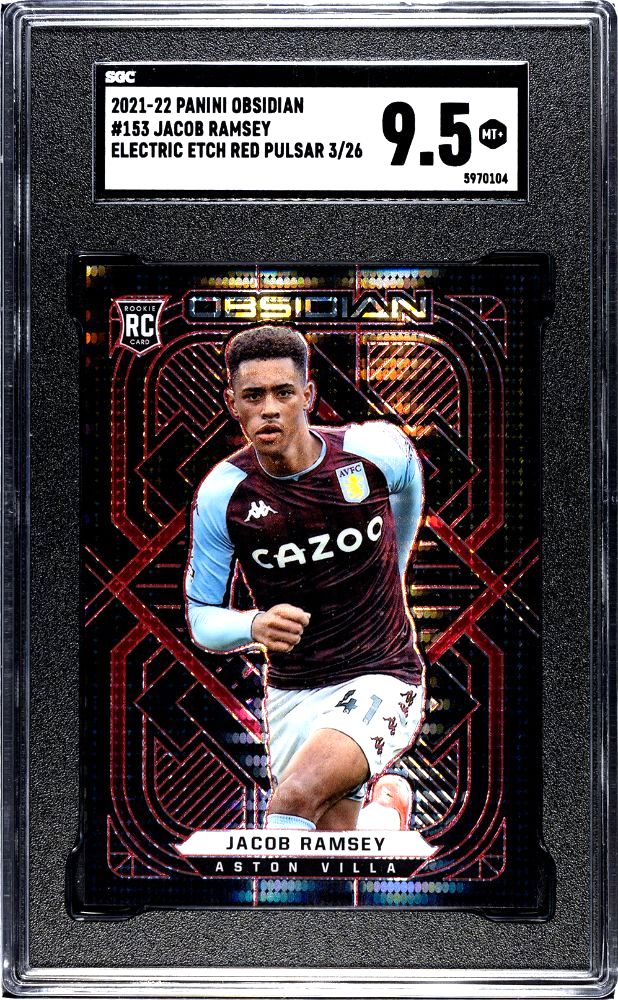 2021-22 Panini Obsidian Jacob Ramsey Rookie Electric Etch Red Pulsar /26 #153 [SGC 9.5]