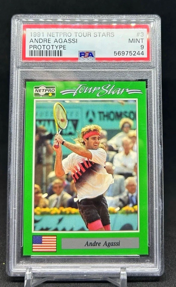 1991 Netpro Tour Stars Tennis ANDRE AGASSI Protoype #3 [PSA 9]