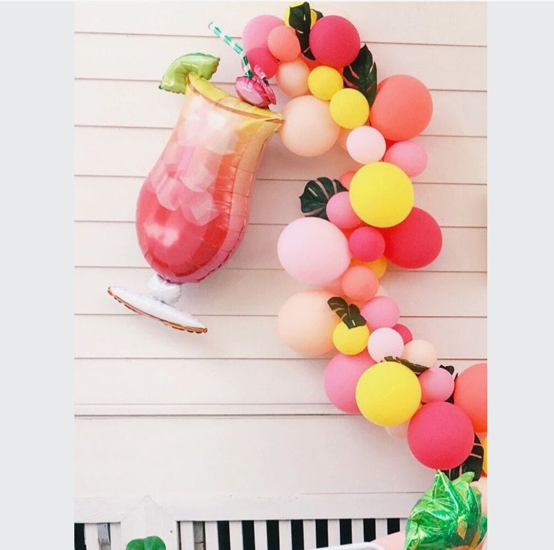 Cocktail balloon garland