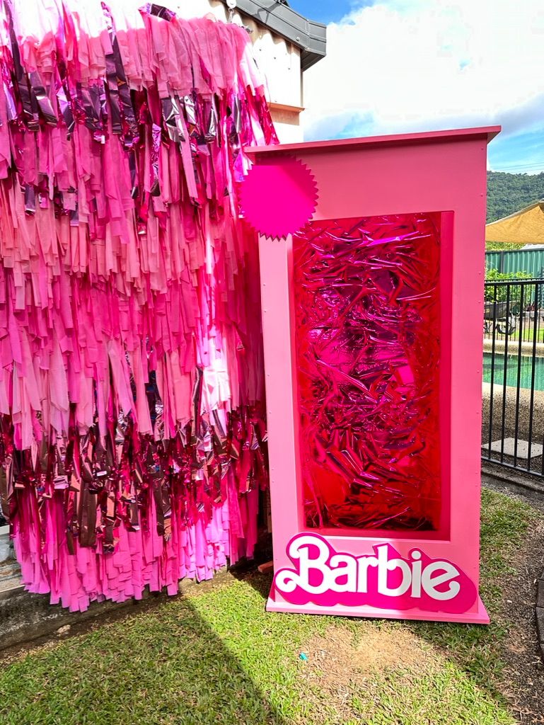 Pink Barbie Box and Wall