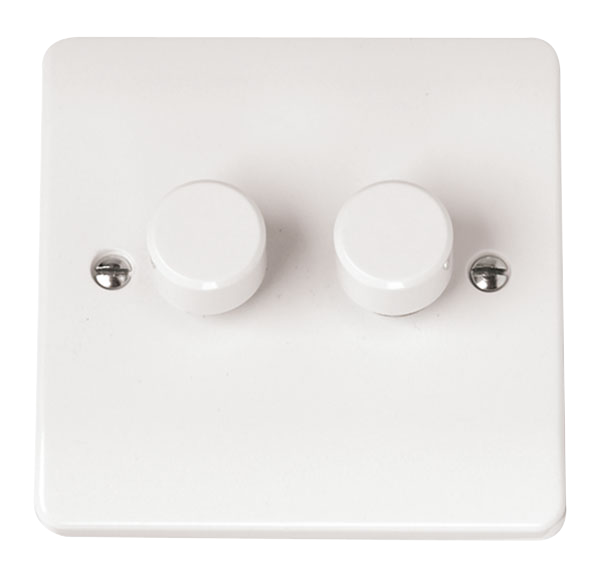 Click Mode 2 Gang 2 Way 25VA Dimmer Switch