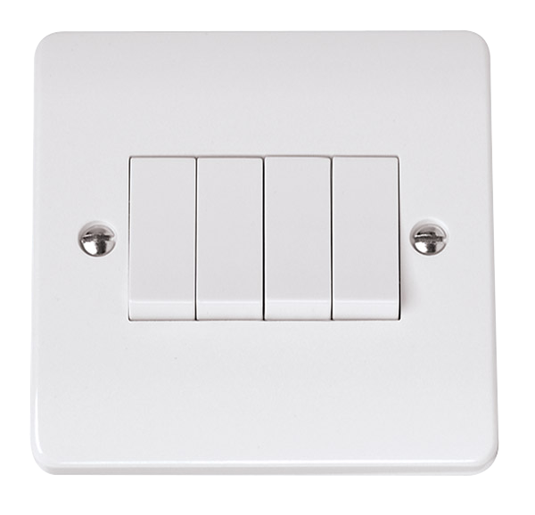 Click Mode 4 Gang 2 Way 10A Plate Switch