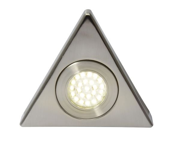 Faro LED Triangular Under Cabinet Light in Satin Nickel Finish with CCT