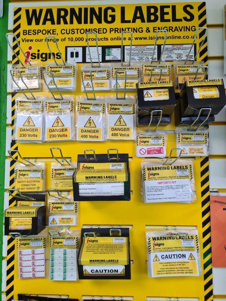 Electrical Labels from Industrial Signs 
