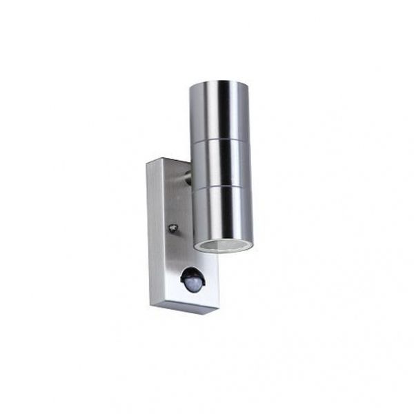 Leto PIR Up/ Down Wall Light in Stainless Steel