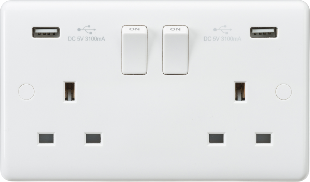 SOCKET WITH DUAL USB CHARGER