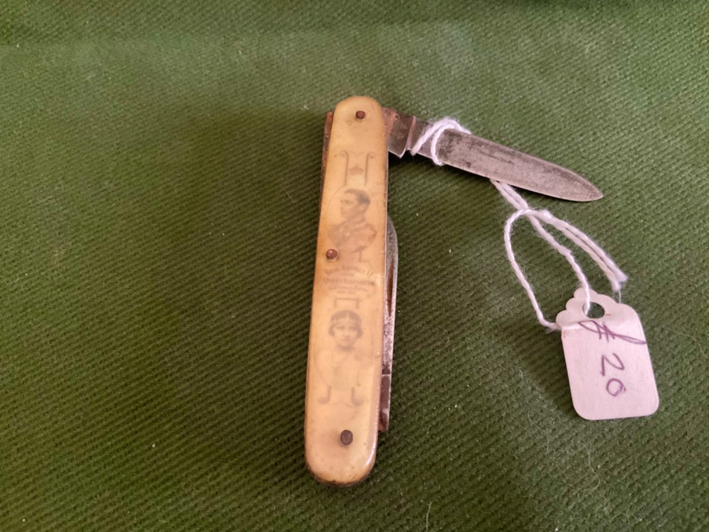 King George and Queen Elizabeth coronation penknife