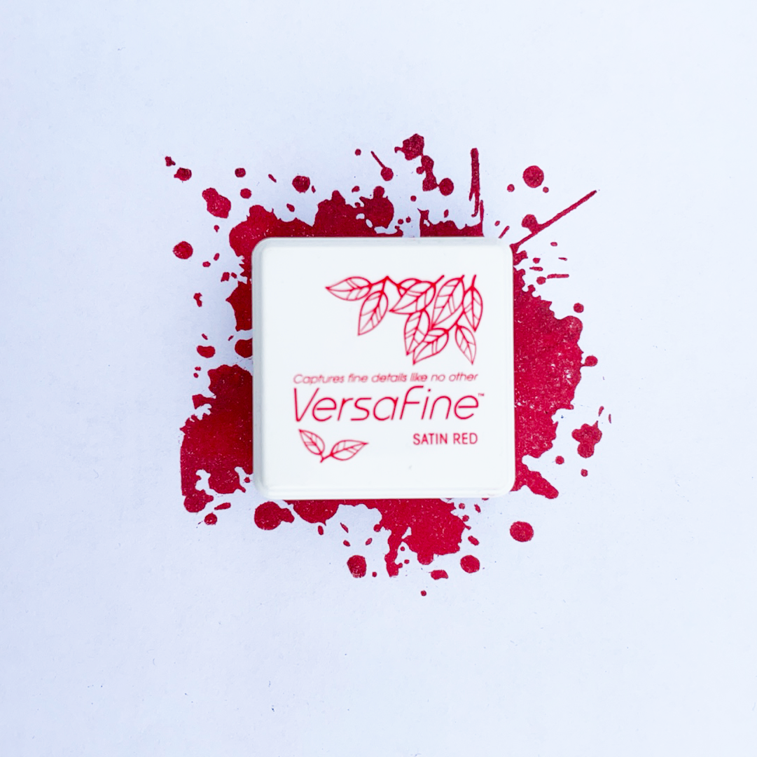 Satin Red Versafine Ink (fine detail logos for paper and card)
