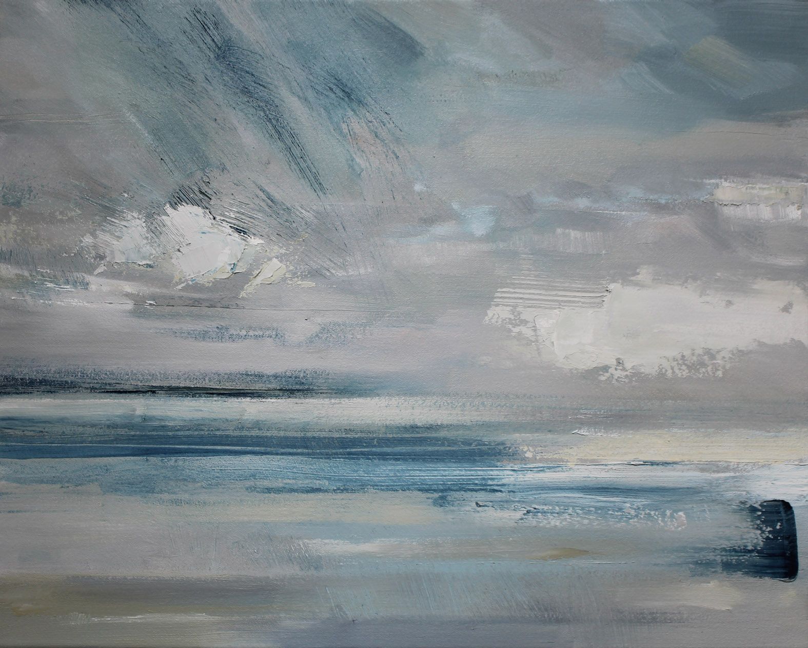 Abstract atmospheric sky painting