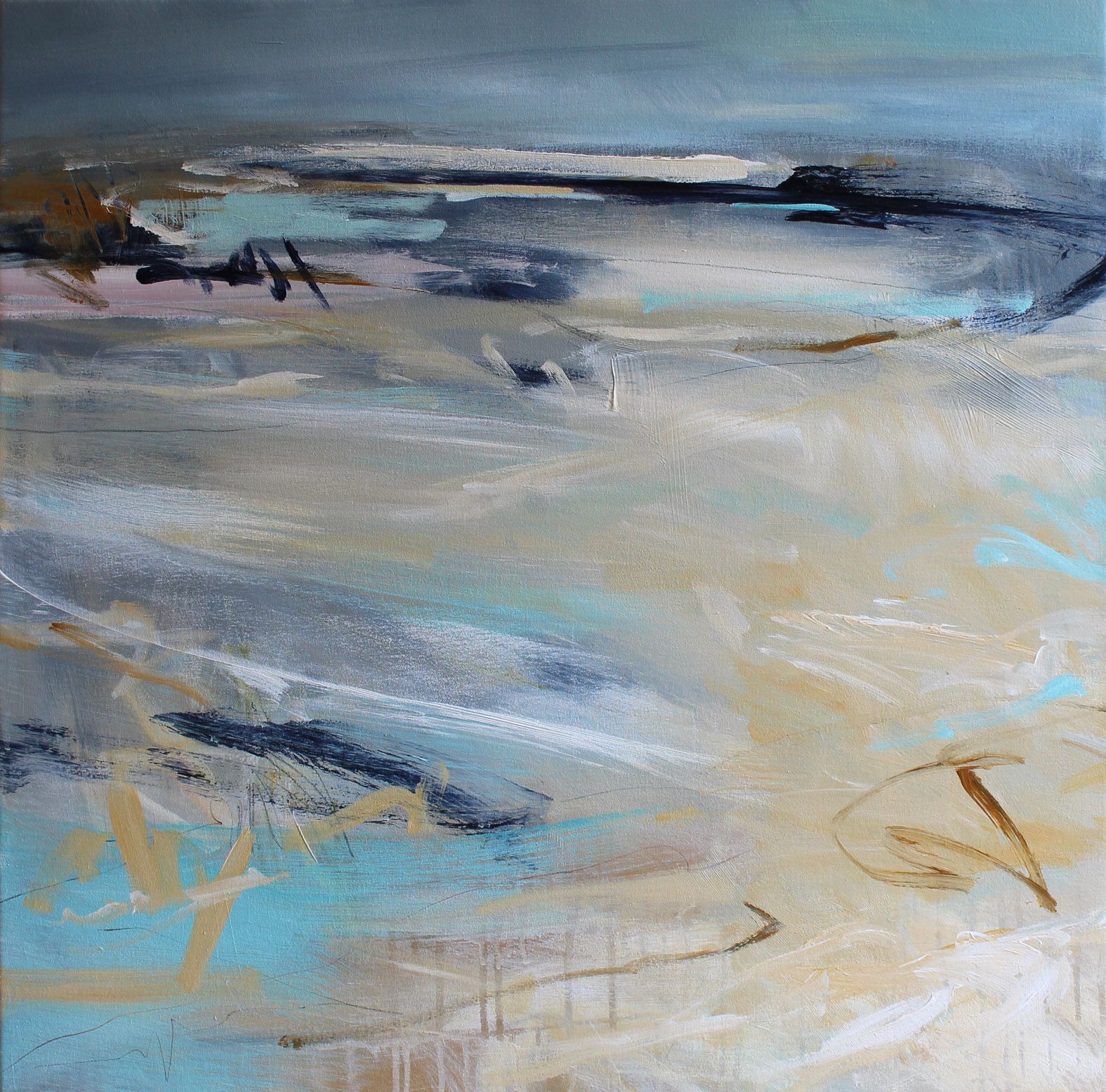 Abstract beach and sky painting