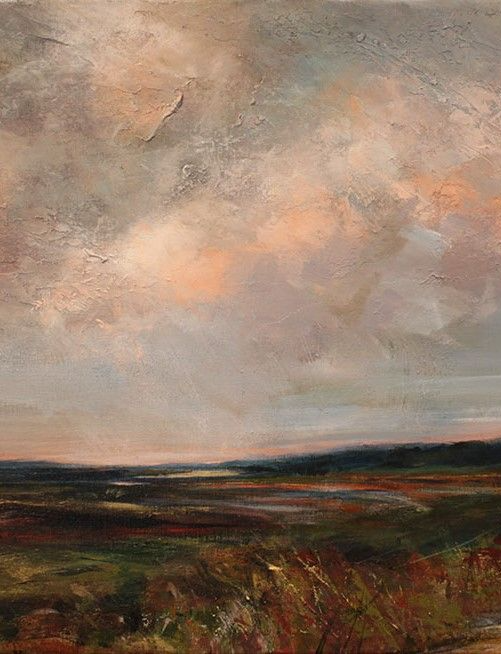 Section of sky & landscape painting