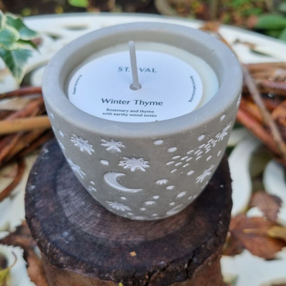 St Eval Winter Thyme Candle Pot