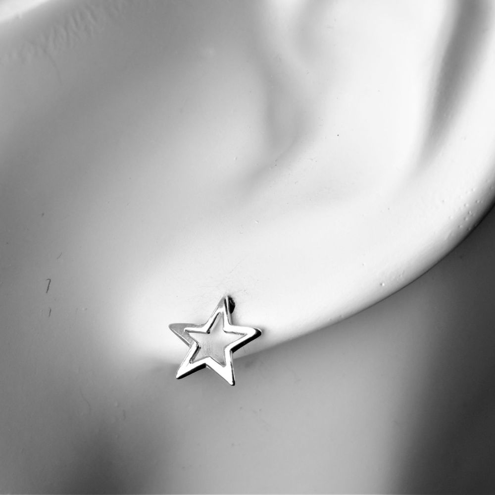 open star stud earrings