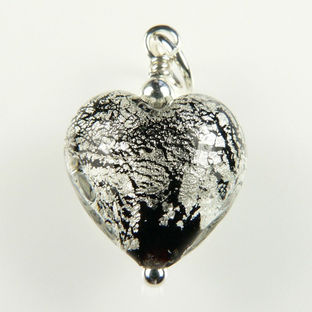 Murano glass heart pendant