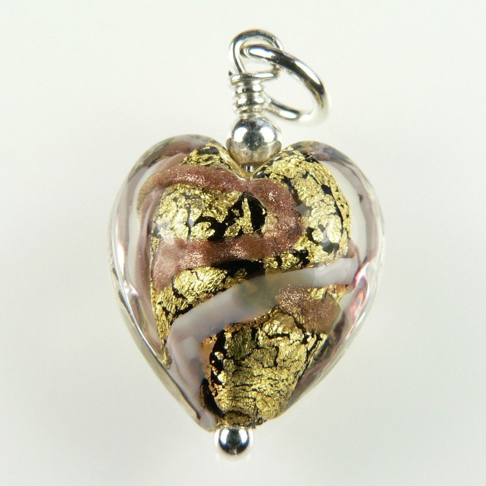 Murano glass heart pendant