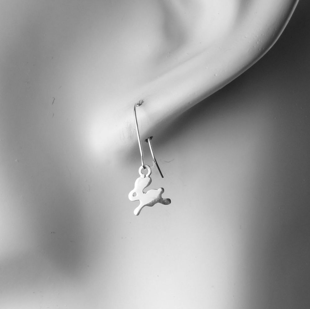 sterling silver rabbit earrings