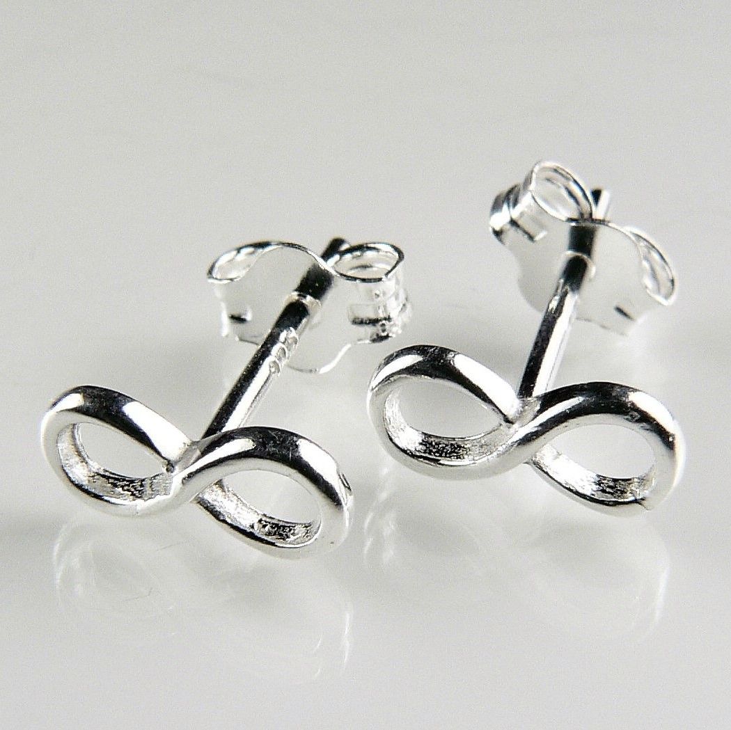 infinity stud earrings