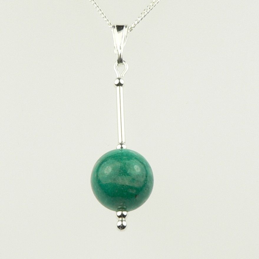 9 different stone options - sterling silver 10mm (+/-) semi-precious stone pendant, with optional chain, in a gift box