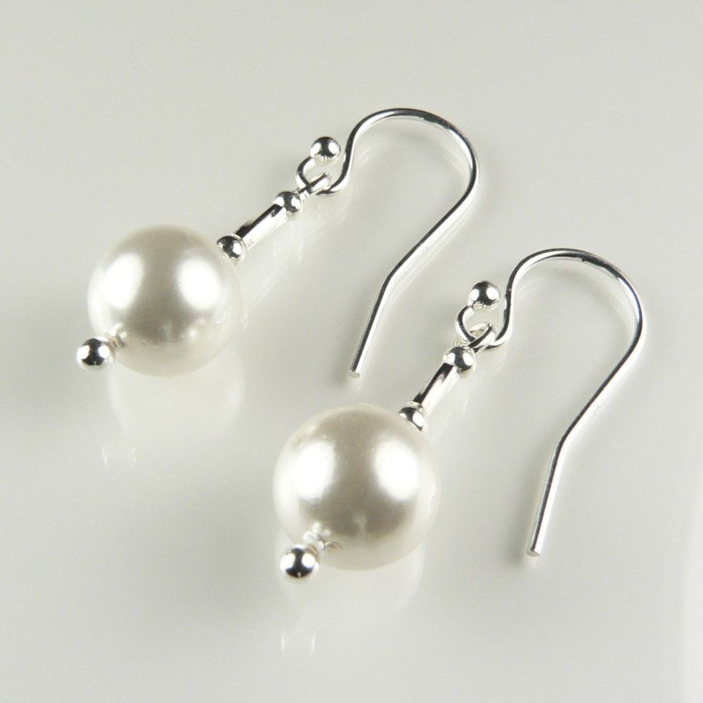 shell pearl earrings