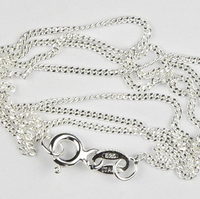 Sterling silver 20mm flowers in a circle pendant with/out 16" or 18" fine curb chain, in a gift box