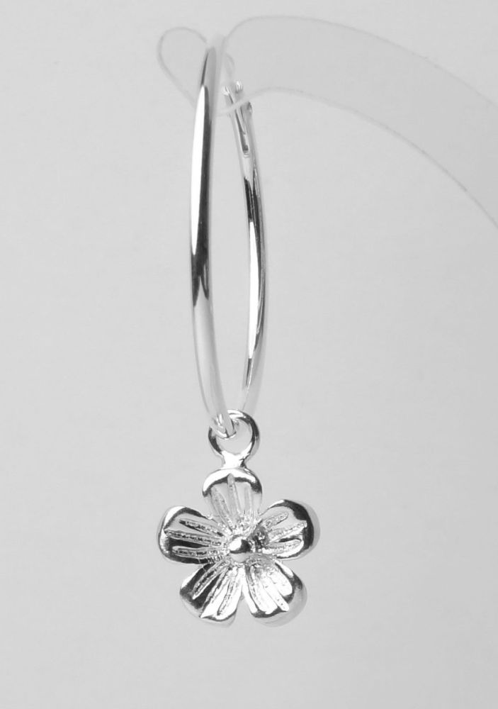 Sterling silver earrings with 9mm flowers, on either hoop, kidney, french or fish wires, in a gift box