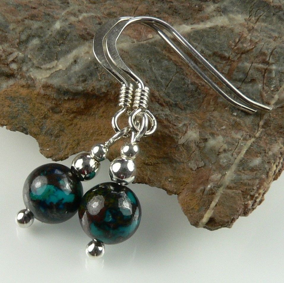 Chrysocolla earrings