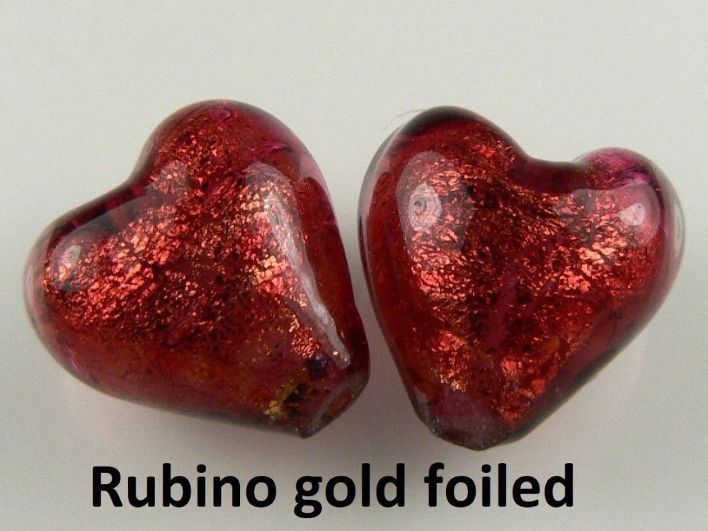 2 colour options - sterling silver & 10mm (+/-) Murano glass heart earrings in a gift box