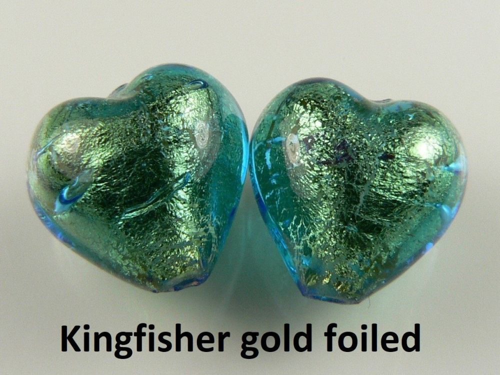 2 colour options - sterling silver & 10mm (+/-) Murano glass heart earrings in a gift box