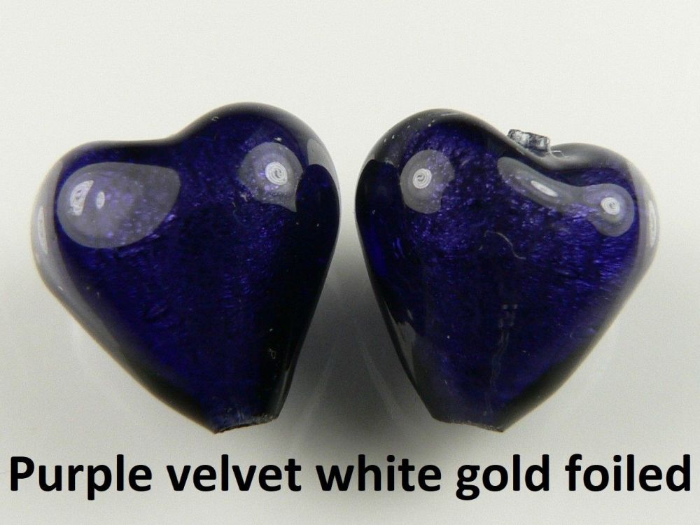 2 colour options - sterling silver & 10mm (+/-) Murano glass heart earrings in a gift box