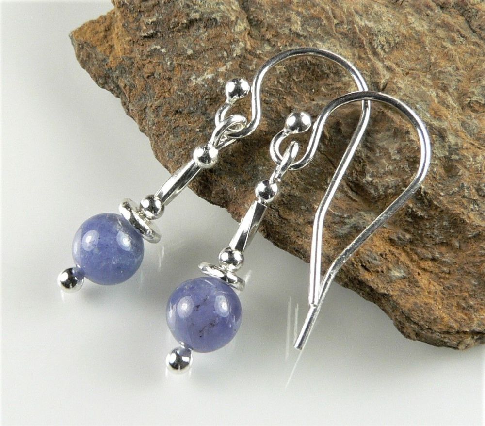 10 stone options - sterling silver 6mm (+/-) semi-precious stone drop earrings, in a gift box