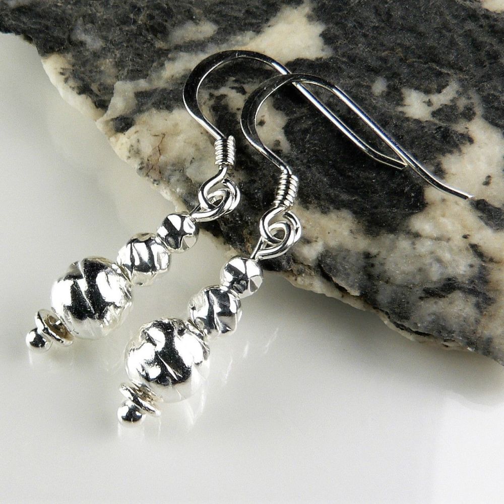 sterling silver drop earrings