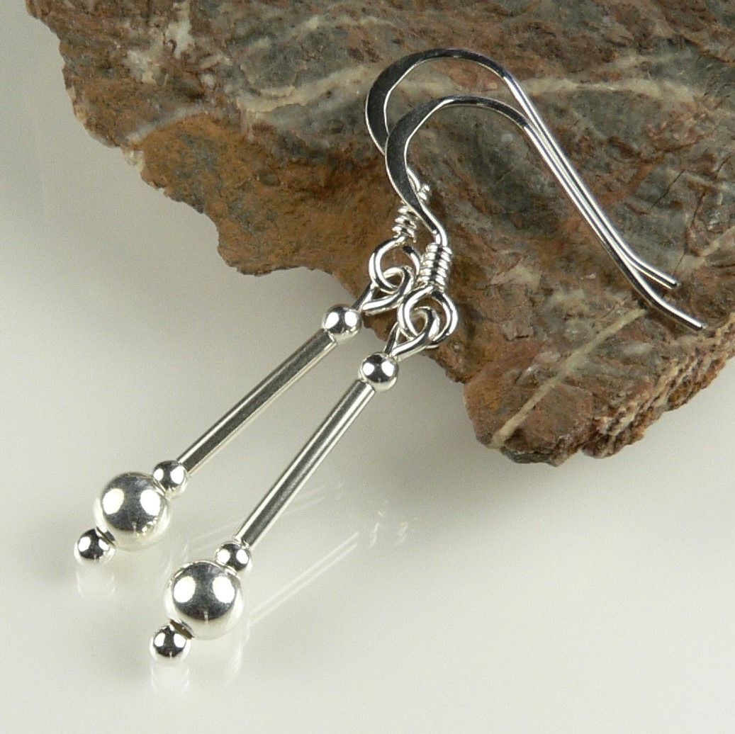 sterling silver drop earrings