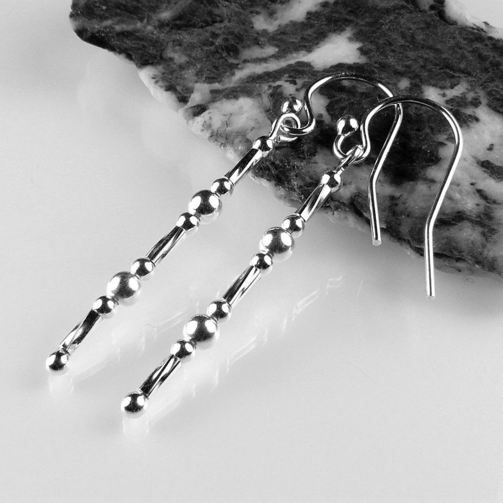 sterling silver drop earrings