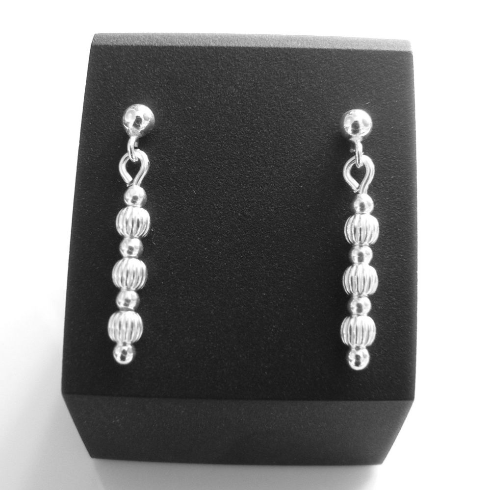 sterling silver drop earrings on post wires