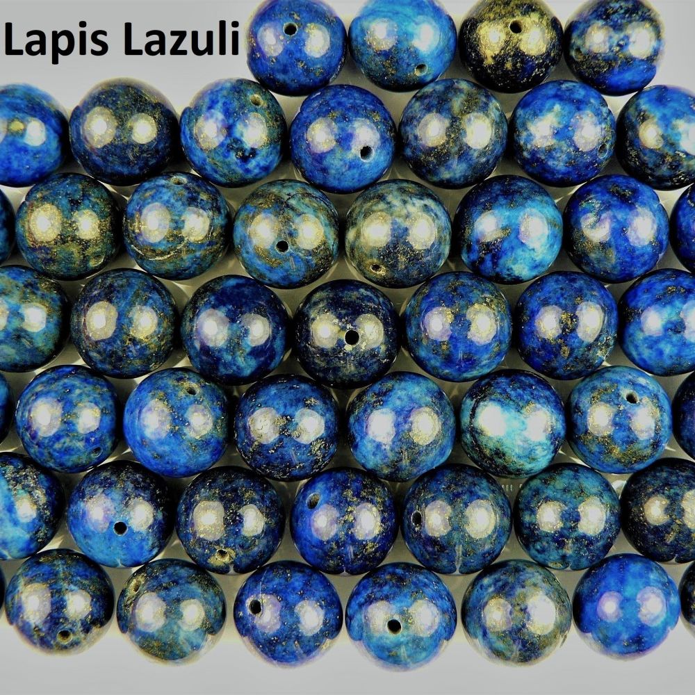 Sterling silver 12mm (+/-) Lapis Lazuli semi-precious stone pendant, with optional chain, in a gift box